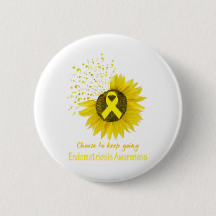 Choose To Keep Going Endometriosis Awareness 2 Inch Round Button