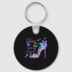 Choose To Keep Going Suicide Awareness High Heel B Keychain