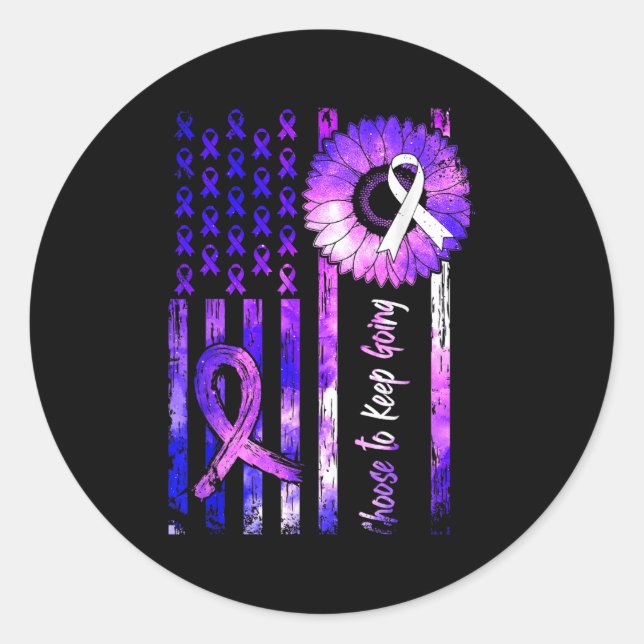 Choose To Keep Going Suicide Prevention Awareness  Classic Round Sticker (Front)