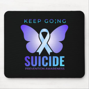 Choose To Keep On Going Butterfly Women Prevention Mouse Pad