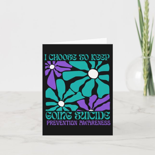 Choose To Keep On Going Women Suicide Prevention A Card (Front)