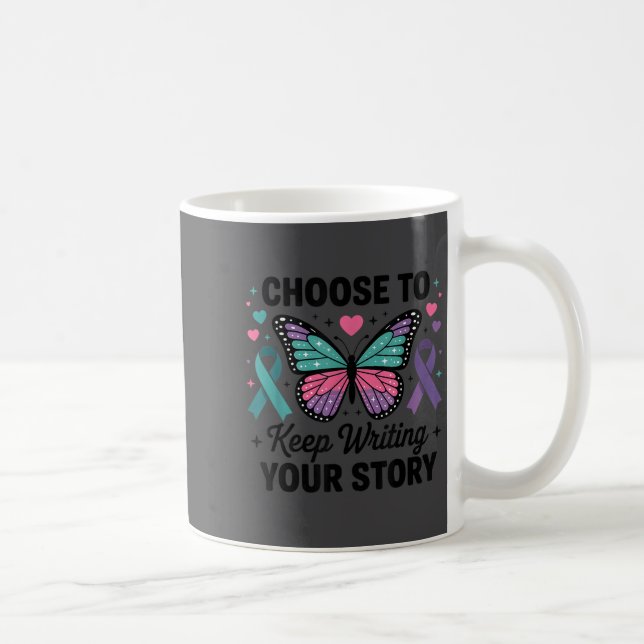 Choose To Keep Writing Your Story Insrational Butt Coffee Mug (Right)