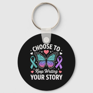 Choose To Keep Writing Your Story Insrational Butt Keychain
