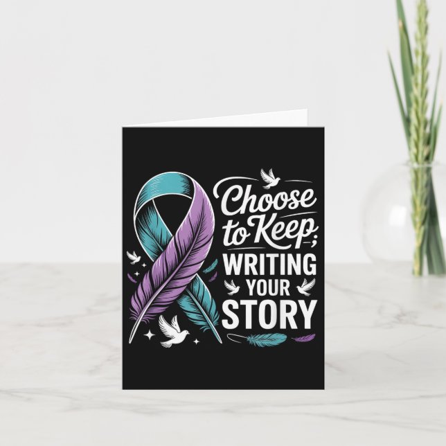 Choose To Keep Writing Your Story Insrational Quot Card (Front)