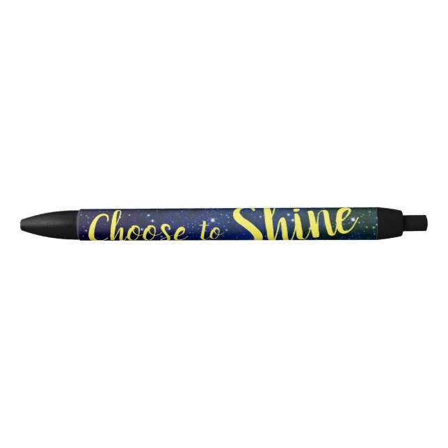 Choose to Shine Stars Cosmos Black Ink Pen (Front)