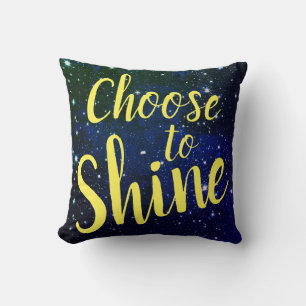 Choose to Shine Stars Cosmos Throw Pillow