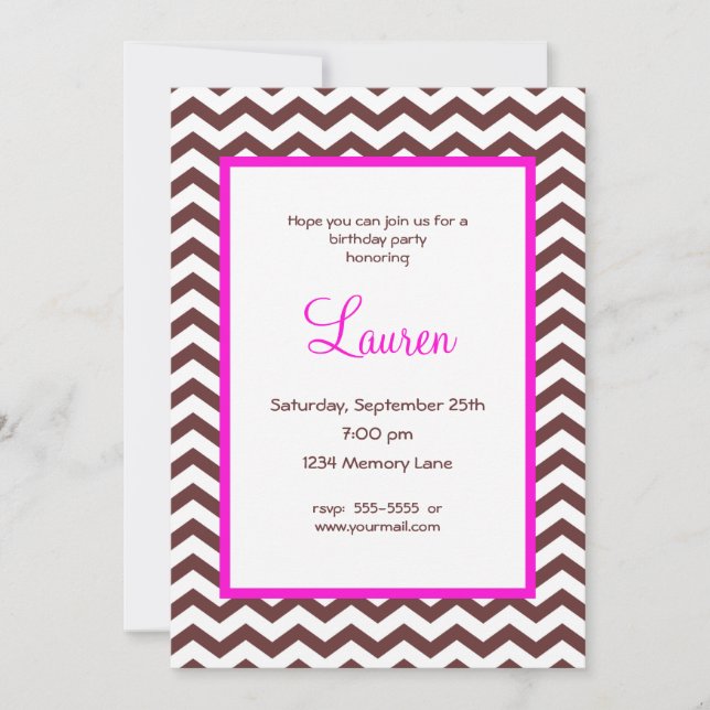 Choose Your Age Personalized Birthday Invitation (Front)