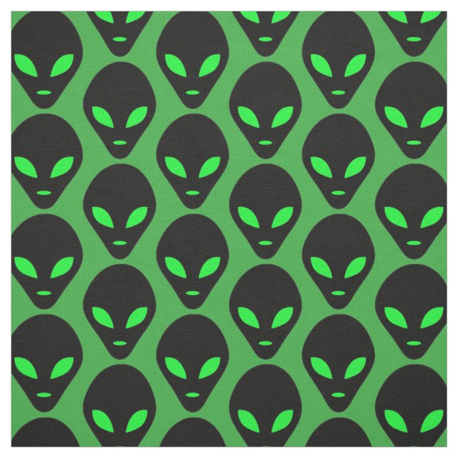 Choose your background colour alien print fabric (Swatch)