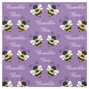 Choose your background colour bee pattern fabric