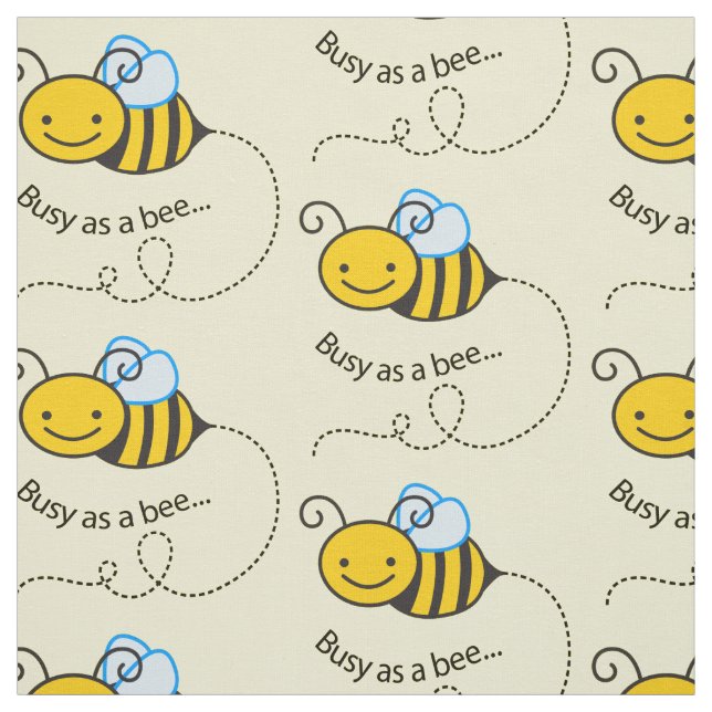 Choose your background colour bee pattern fabric (Swatch)