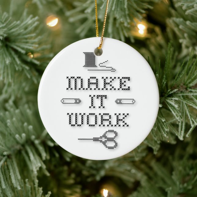 Choose Your Background Colour Ceramic Ornament (Tree)