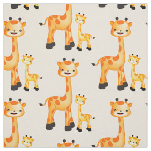 Choose your background colour Giraffe fabric