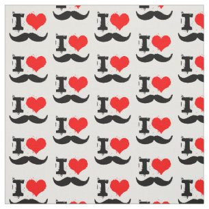 Choose your background colour moustache Fabric