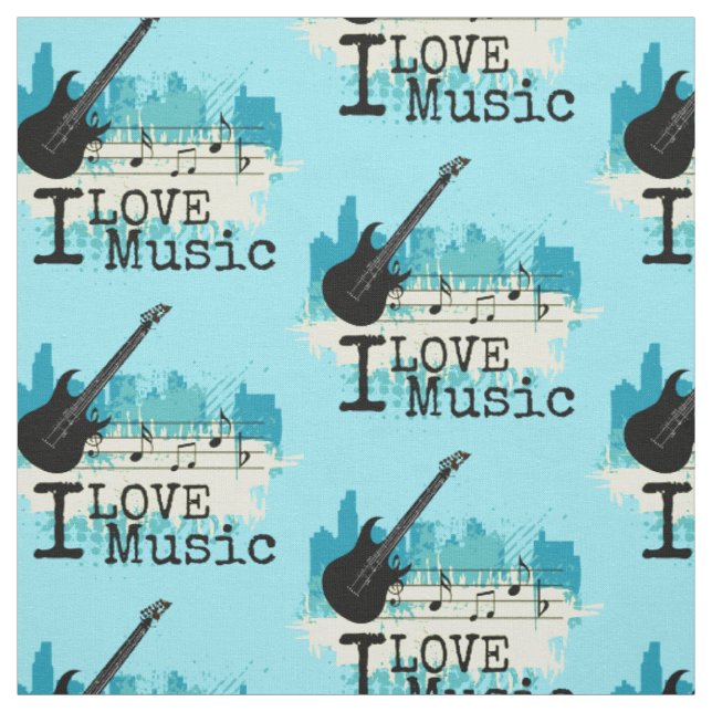 Choose your background colour music lover Fabric (Swatch)