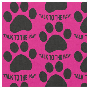 Choose your background colour Paw print fabric