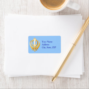 Choose Your Background Colour Sikh Symbol Label