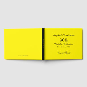 CHOOSE YOUR COLOR Birthday Party Yellow Memory  Guest Book