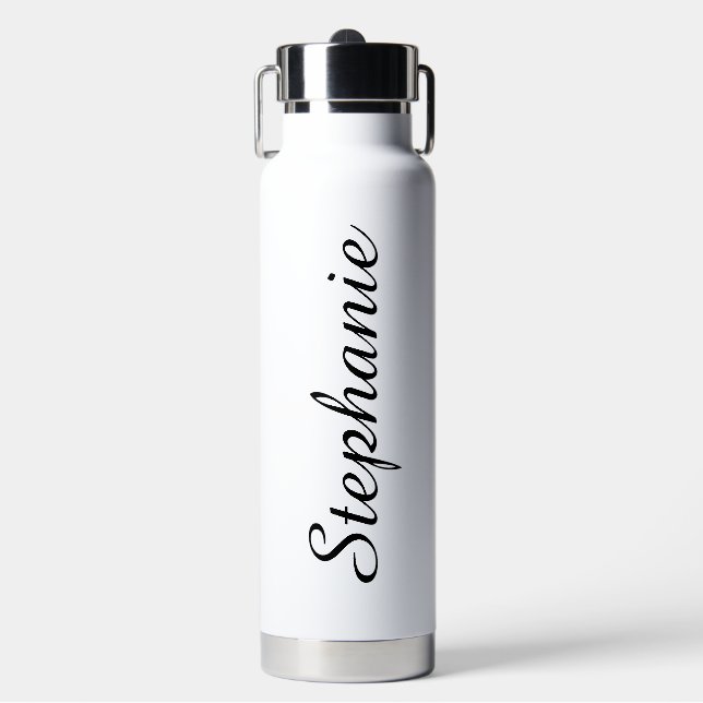 CHOOSE YOUR COLOR Custom Name Water Bottle  (Front)