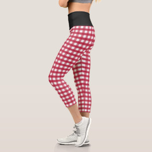 CHOOSE YOUR COLOR custom yoga capri Gingham Leggings