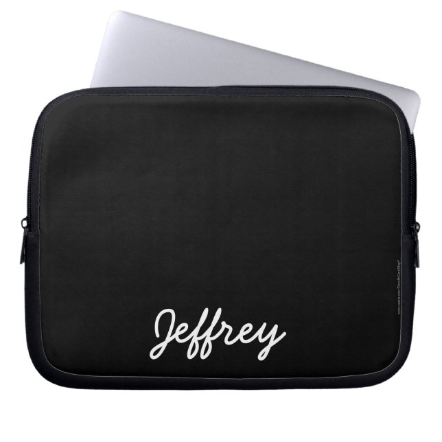 CHOOSE YOUR COLOR Laptop Computer Sleeve Black (Front)