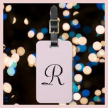 CHOOSE YOUR COLOR Monogram Bag Luggage Tag<br><div class="desc">CHOOSE YOUR COLOR Monogram Luggage Bag Tag -  You be the designer!!! This modern Luggage Tag is your colour with black text. Default is pale pink. Simple,  elegant,  and chic! Easy to personalize,  or delete example text. All Rights Reserved © 2019 Alan & Marcia Socolik.</div>