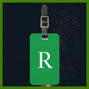 CHOOSE YOUR COLOR or Green Monogram Bag Luggage Tag
