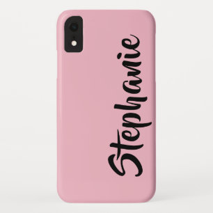 Choose Your Color, Pink, Personalized Name iPhone XR Case