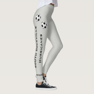 CHOOSE YOUR COLOR Soccer Team Leggings with Name
