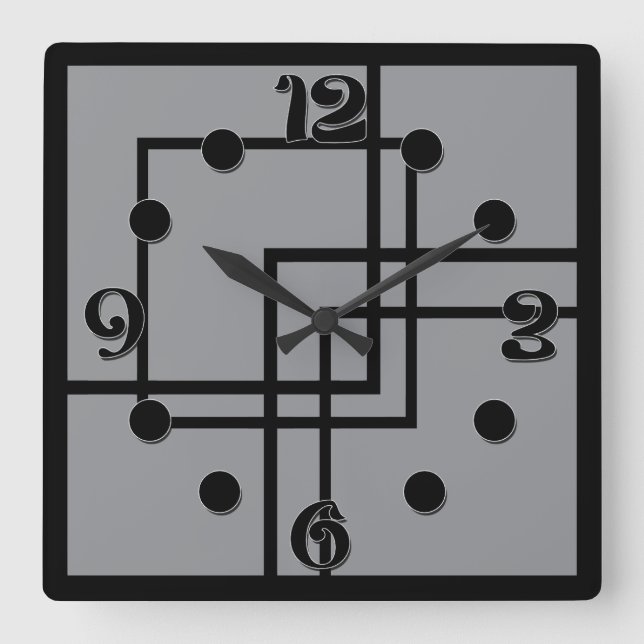 Choose your color square wall clock (Front)