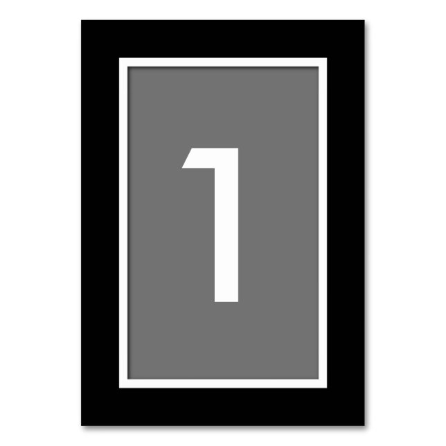 Choose-Your-Colour All-Occasion Table Number Card (Front)