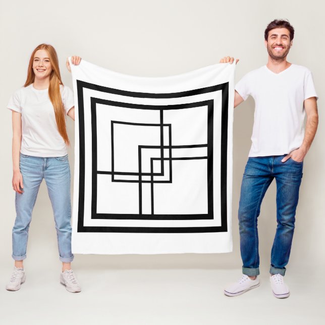 Choose your colour, black, white, your pattern fleece blanket (In Situ)