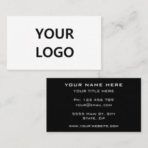 Choose Your Colour Business Cards Example with Log
