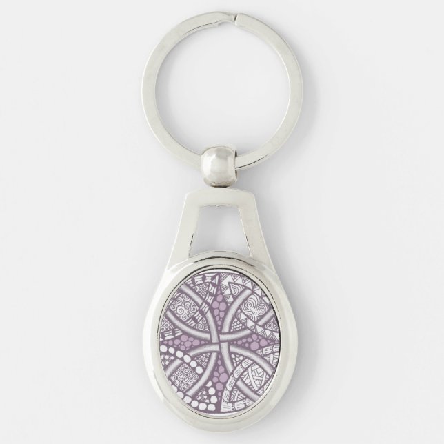 Choose Your Colour Celtic Knot Decorative Pattern Keychain (Front)