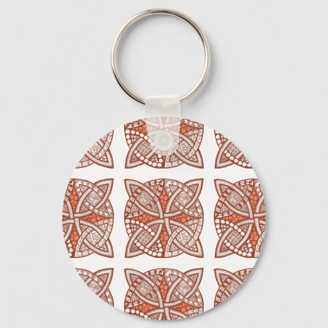 Choose Your Colour Celtic Knot Decorative Pattern Keychain (Front)
