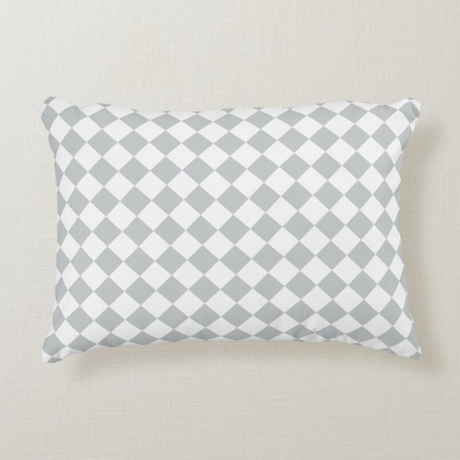 Choose your Colour in one step Chequered Diamonds Accent Pillow (Front)
