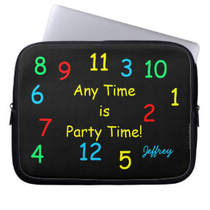 Choose Your Colour Party Time Laptop Sleeve