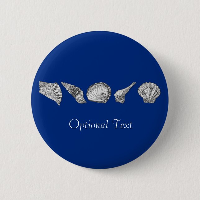 Choose Your Colour Seashell Art 2 Inch Round Button (Front)