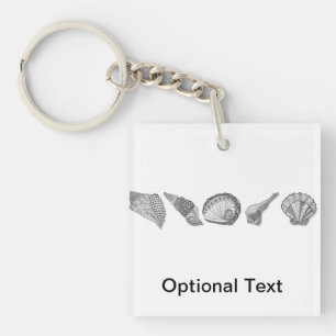 Choose Your Colour Seashell Art Keychain