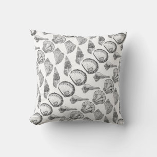 Choose Your Colour Seashell Art Throw Pillow