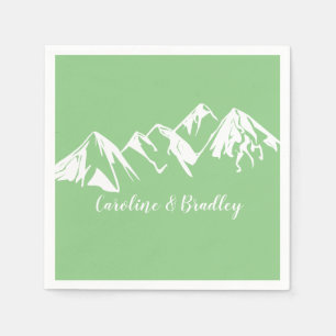 Choose Your Colour White Mountains Wedding   Napkin