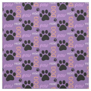 Choose your colours Paw print fabric