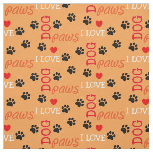 Choose your colours Paw print fabric