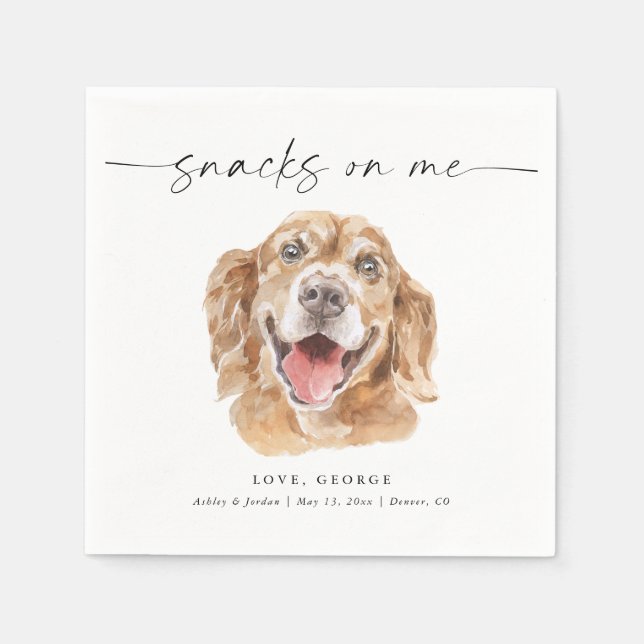 CHOOSE YOUR DOG Personalized Dog Wedding Napkin (Front)