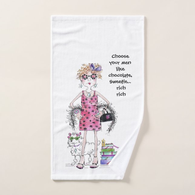 Choose your men like Chocolate, Sweetie...rich, Hand Towel (Hand Towel)