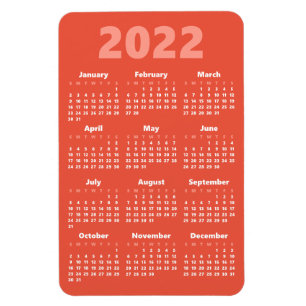 Choose your own colors 2022 Calendar Magnet