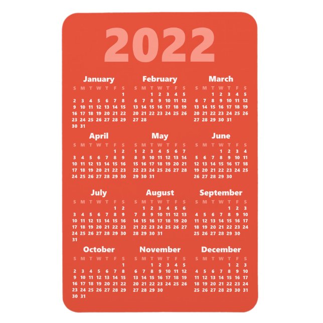 Choose your own colors | 2022 Calendar Magnet (Vertical)