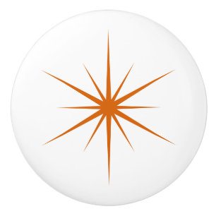 Choose Your Own Colors Fun Mid Century Modern Star Ceramic Knob