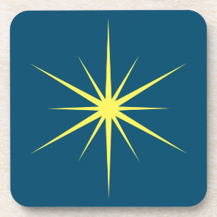 Choose Your Own Colors Fun Midcentury Modern Star Coaster