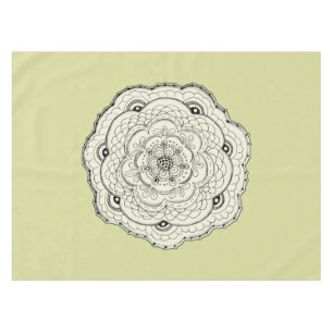 Choose Your Own Colour Lace Crochet Look Flower Tablecloth