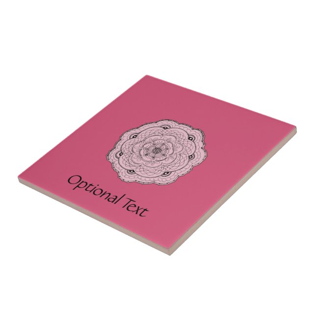 Choose Your Own Colour Lace Doily Flower Tile (Side)